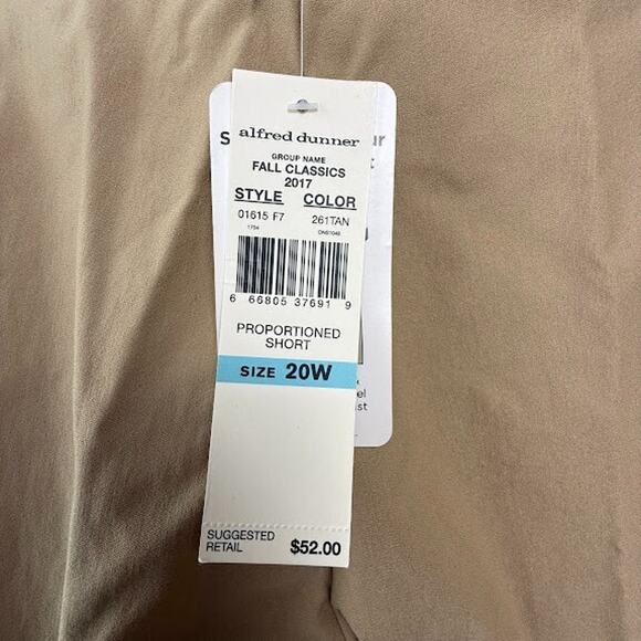 Alfred Dunner Cropped Pants Womens 20W Tan Pull On Tummy Control Slimming NWT - Picture 4 of 8